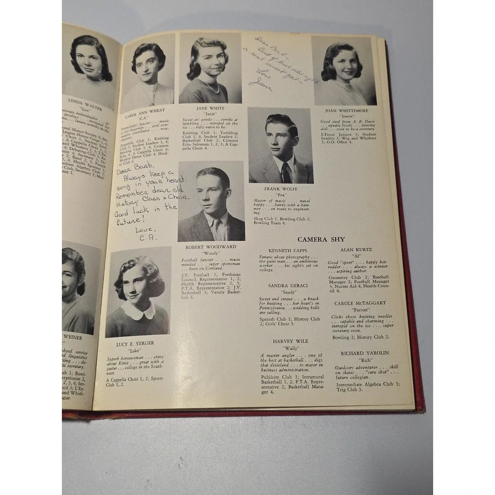 VINTAGE 1955 ROOSEVELT HIGH SCHOOL YEARBOOK L'ENVOI YONKERS‎ NEW YORK HARDBACK